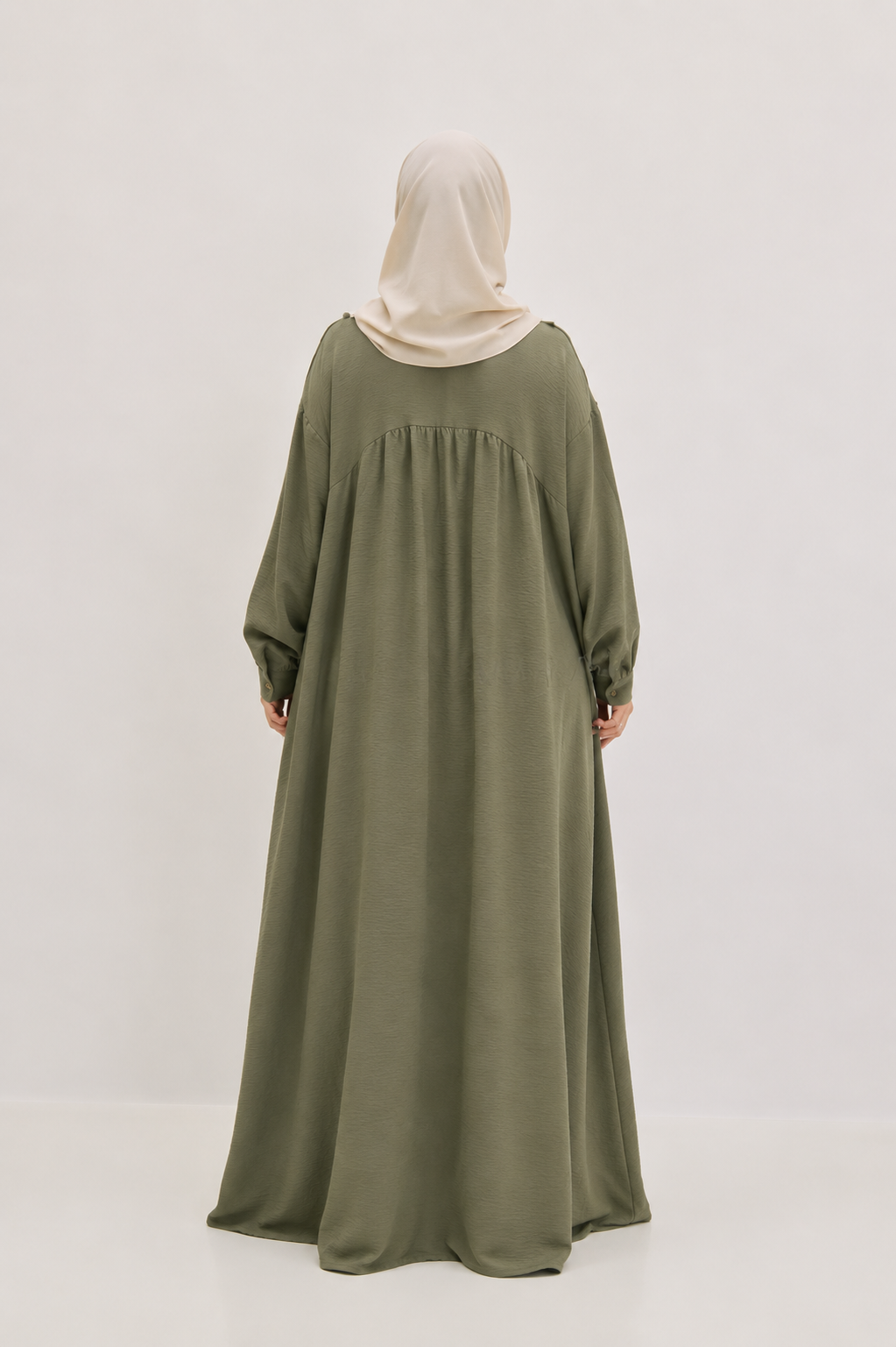 Abaya met knoopjes (Jazz stof)