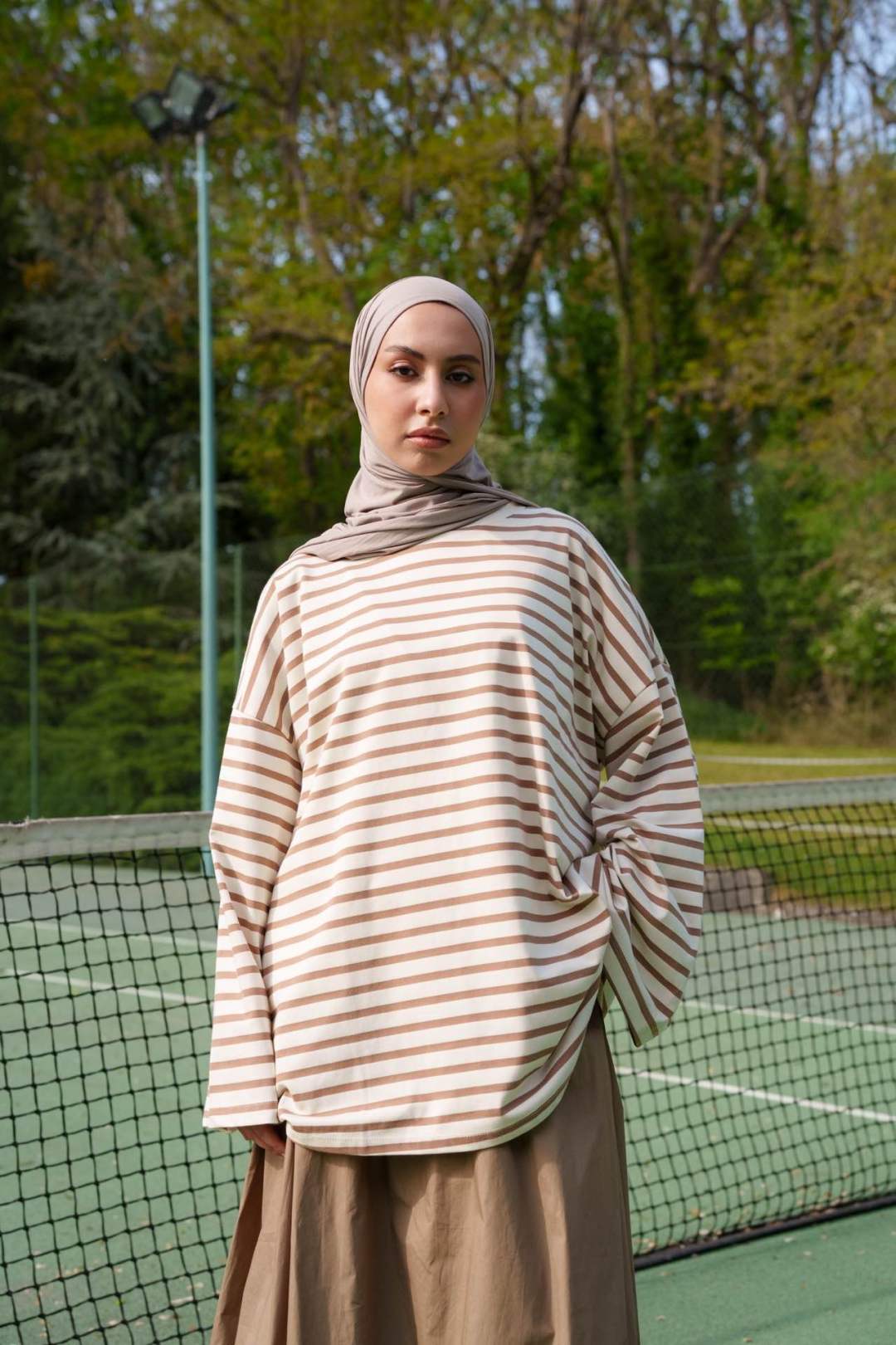 Oversized Cotton Long Sleeve – Gestreept