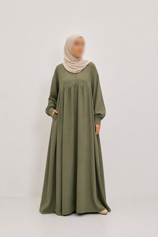 Abaya met knoopjes (Jazz stof)