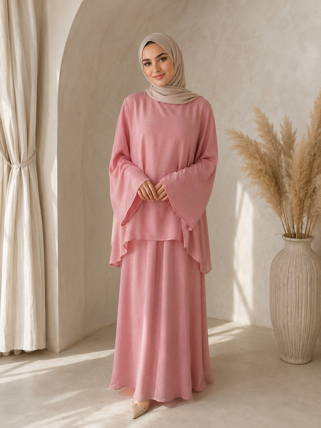Safa Set (linnen twinset met rok)