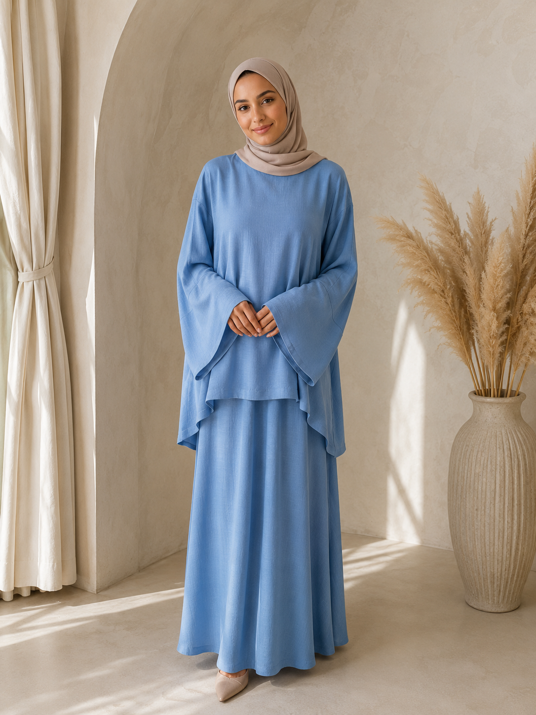 Safa Set (linnen twinset met rok)