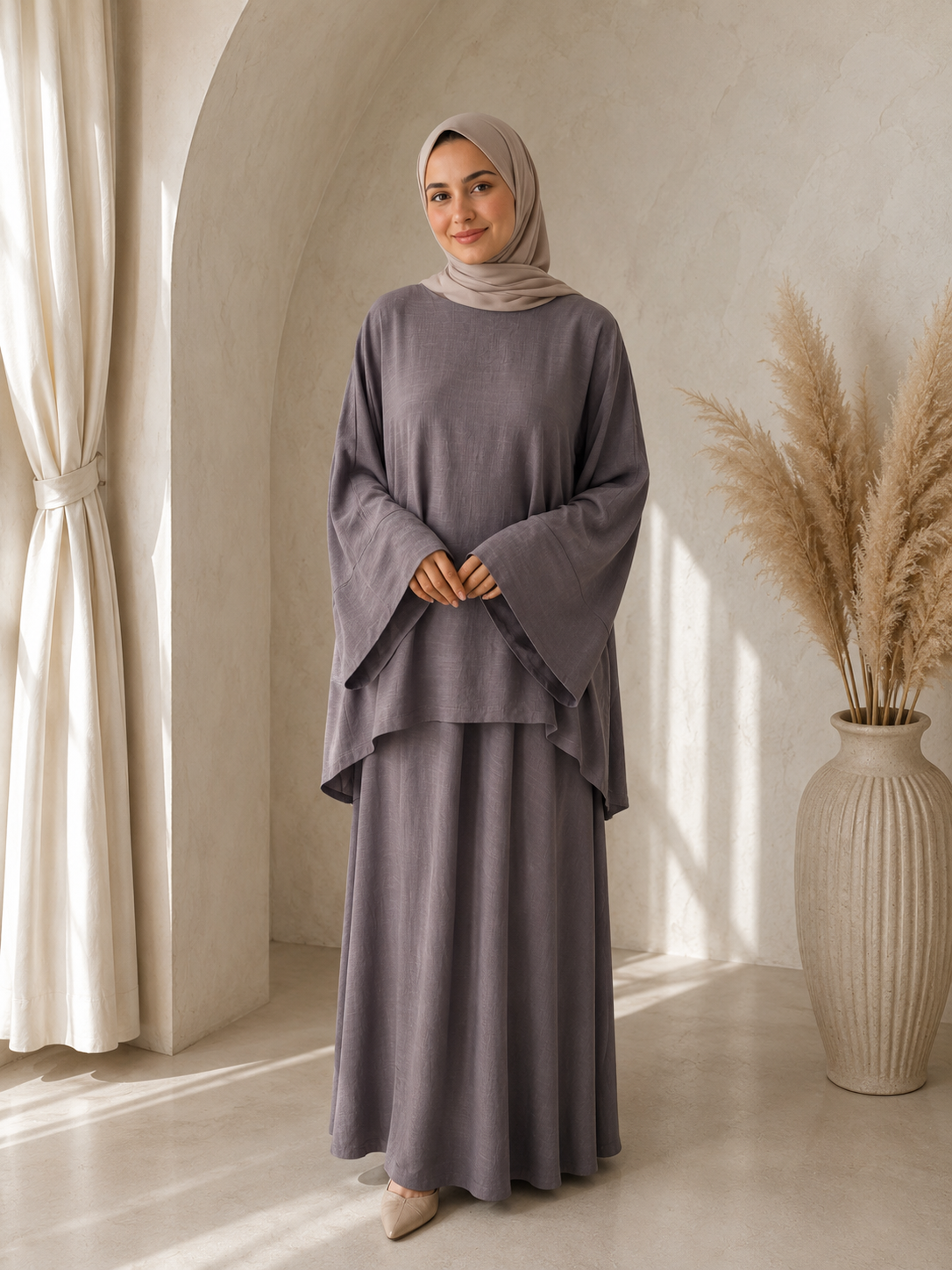 Safa Set (linnen twinset met rok)